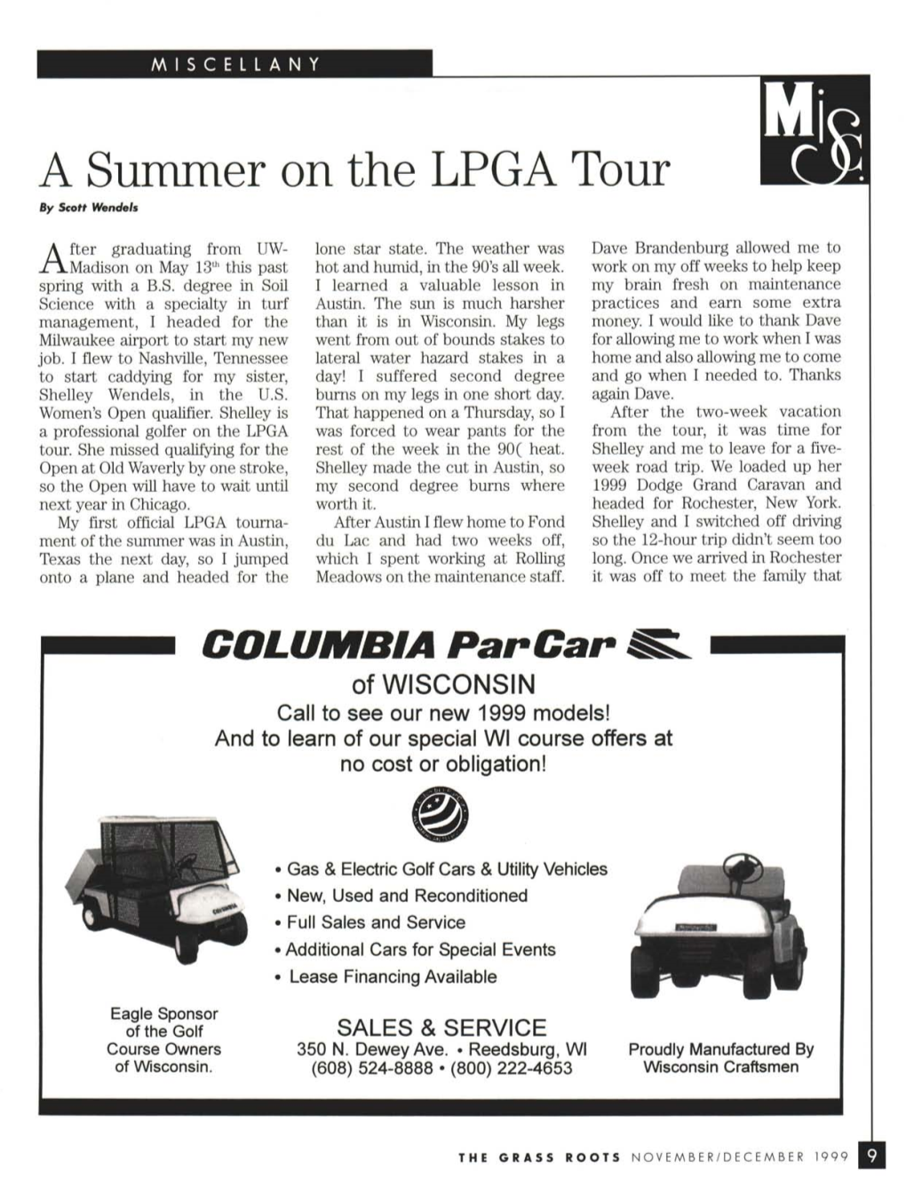 A Summer on the LPGA Tour by Scott Wende/S