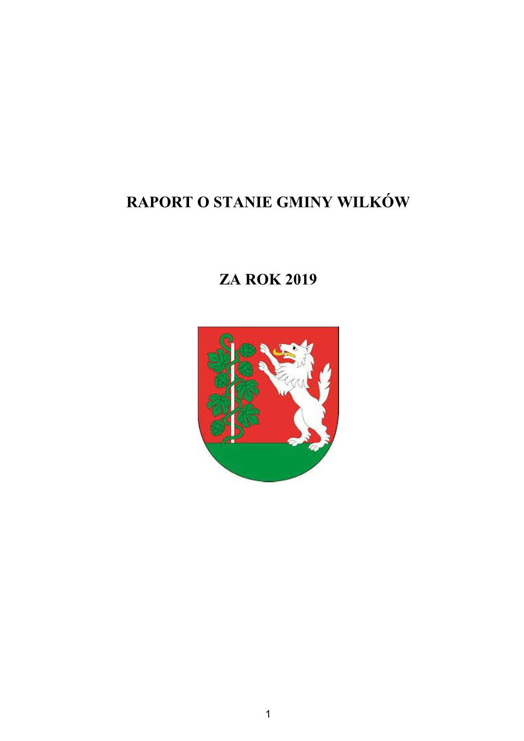 Raport O Stanie Gminy Wilków Za Rok 2019