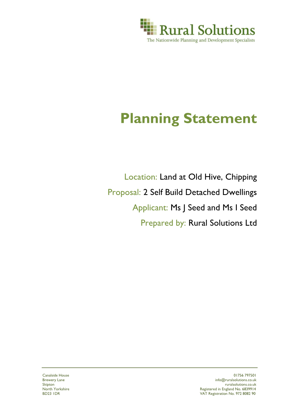 Planning Statement