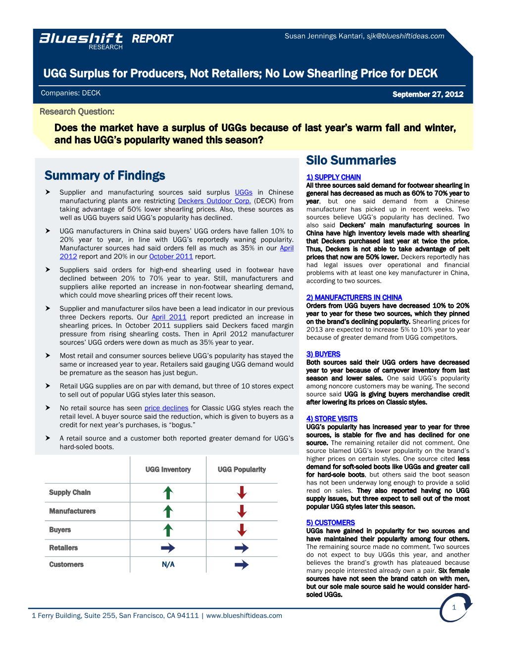 Sept. 27 Report