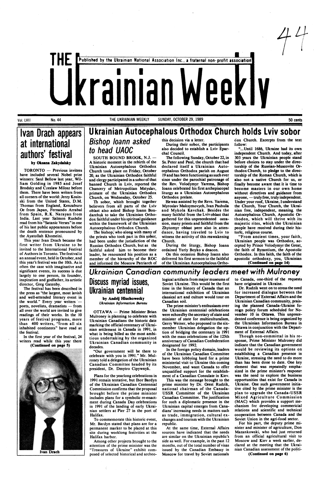 The Ukrainian Weekly 1989, No.44