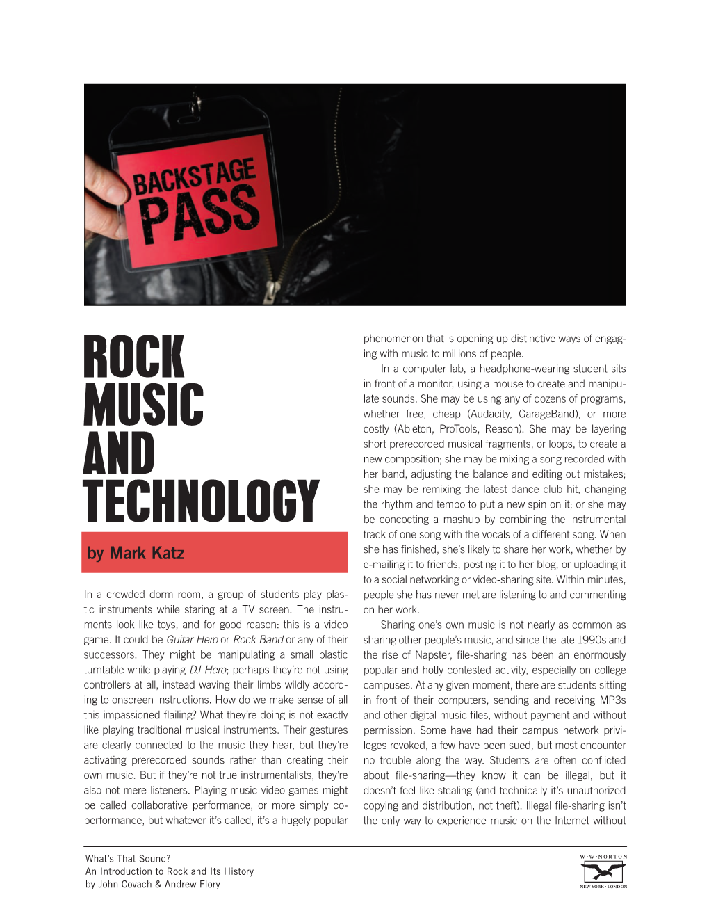 Rock Music and Technology