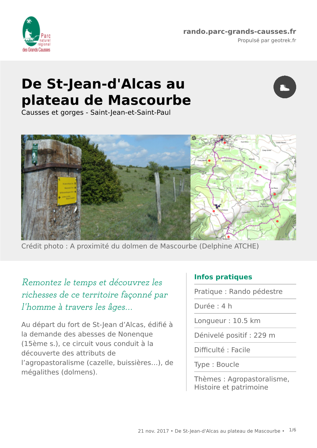 De St-Jean-D'alcas Au Plateau De Mascourbe Causses Et Gorges - Saint-Jean-Et-Saint-Paul