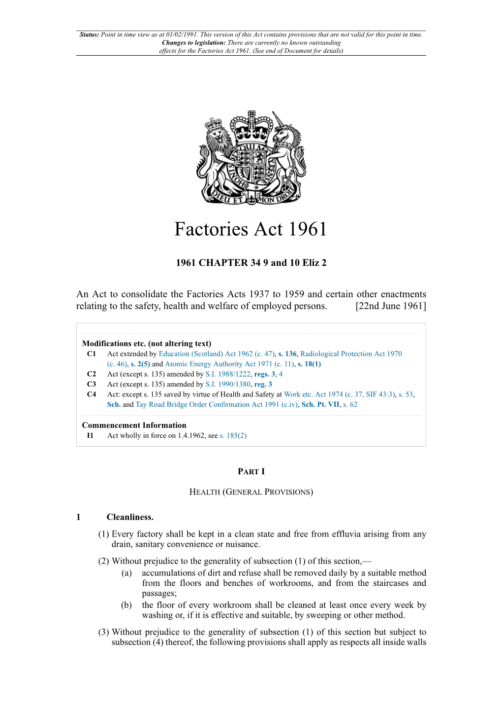 Factories Act 1961