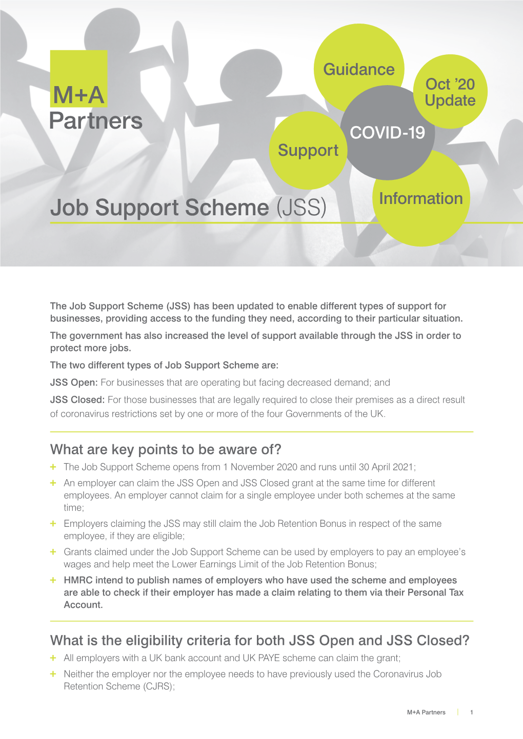 Job Support Scheme (JSS) Information