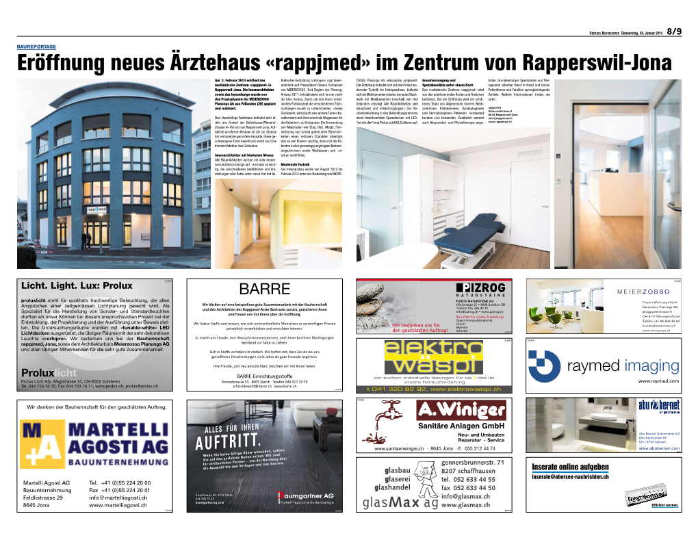 Obersee Nachrichten, 30.1.2014