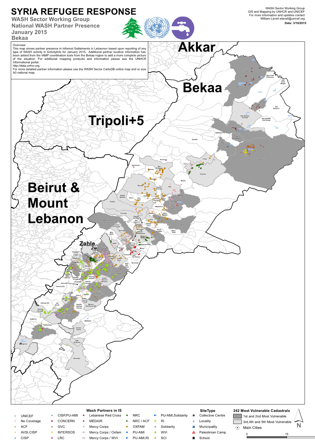 Tripoli+5 Bekaa Beirut & Mount Lebanon Akkar