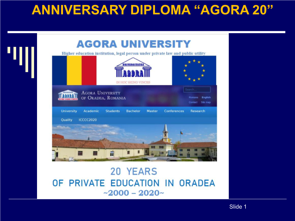 UNIVERSITATEA AGORA ORADEA FACULTATEA DE DREPT ŞI STIINŢE ECONOMICE Specializarea: INFORMATICĂ ECONOMICĂ