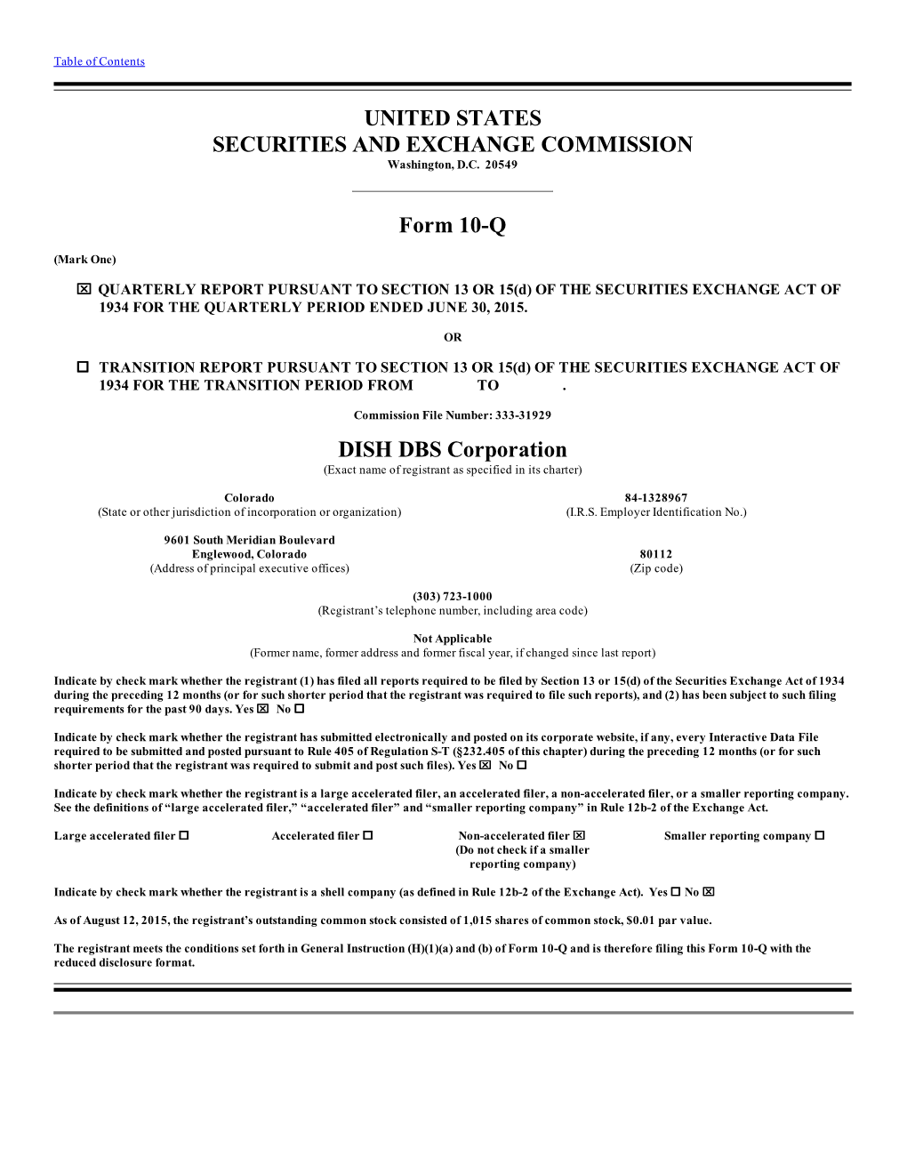 UNITED STATES SECURITIES and EXCHANGE COMMISSION Form