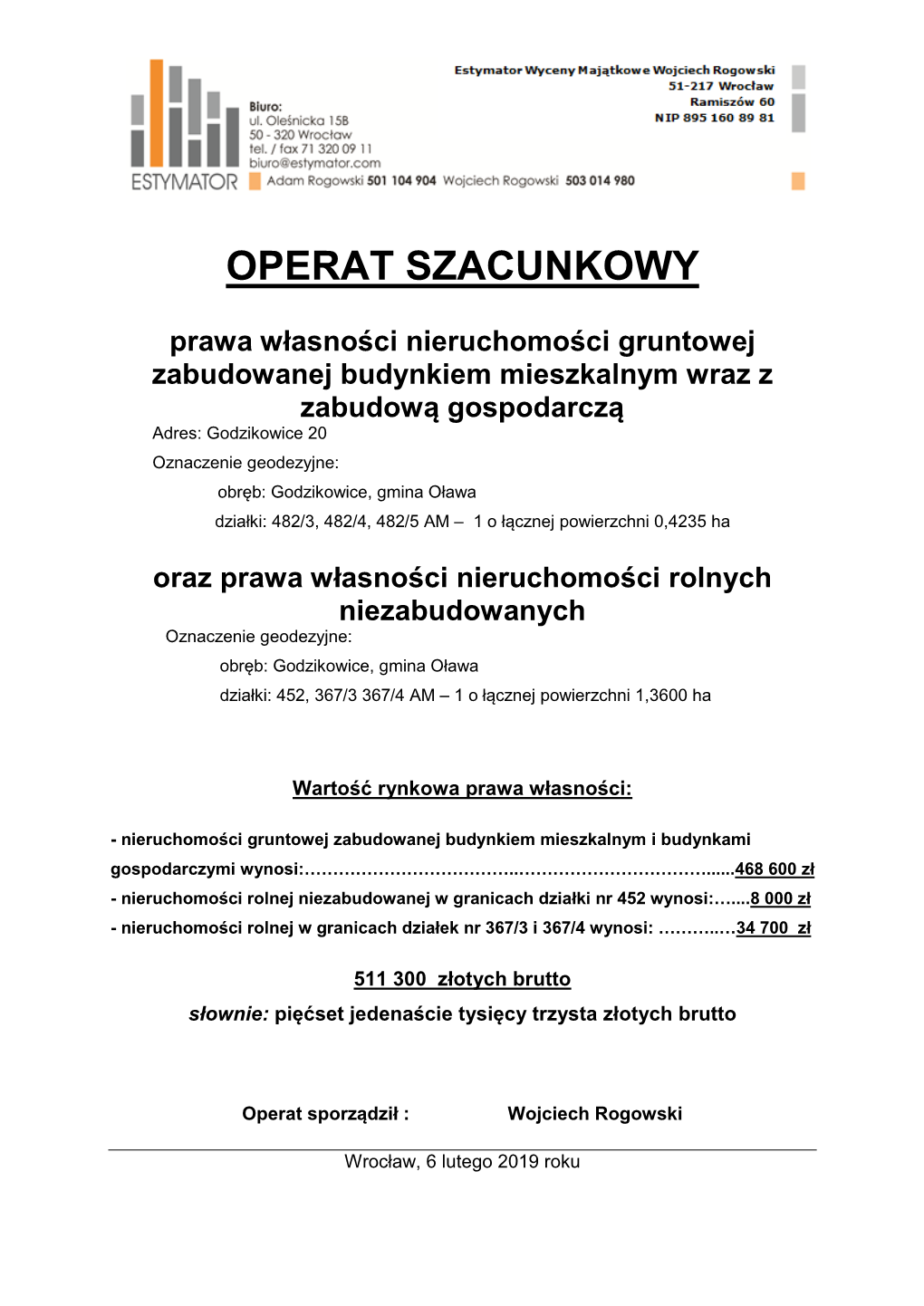 Operat Szacunkowy