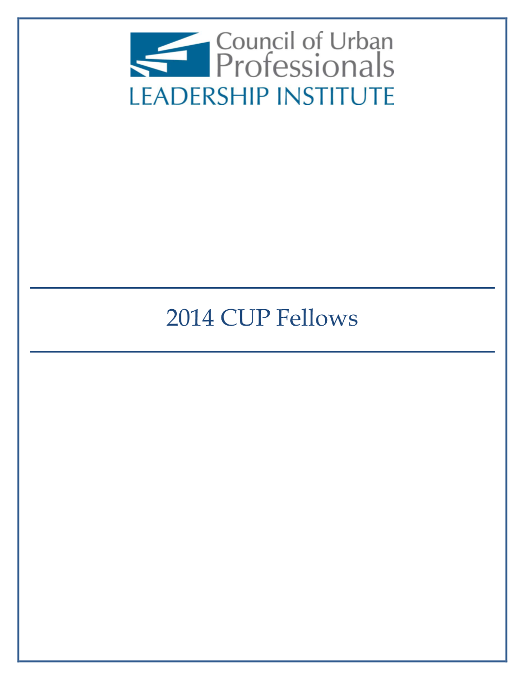 2014 CUP Fellows