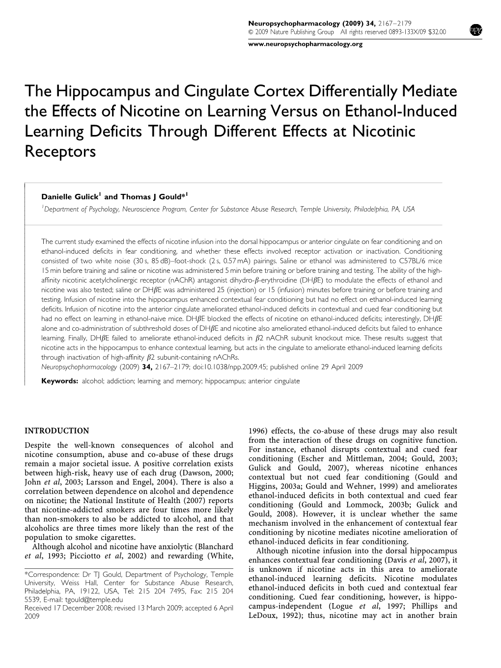 The Hippocampus and Cingulate Cortex Differentially Mediate The