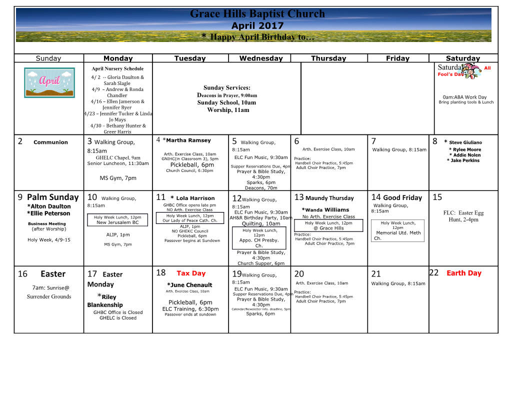 Print Online Calendar