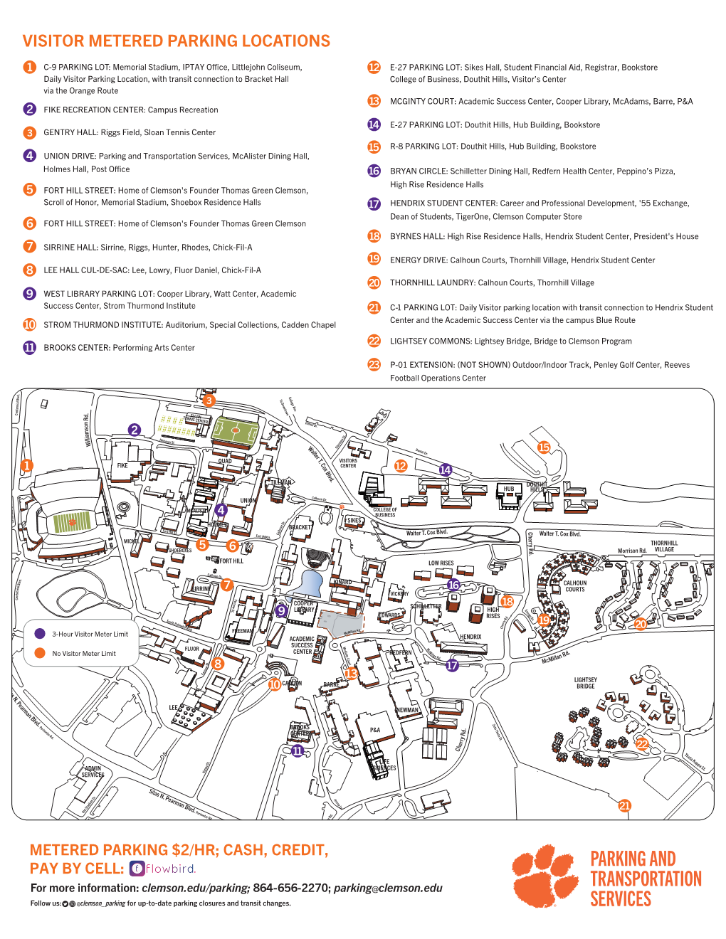 Visitor Metered Parking Locations