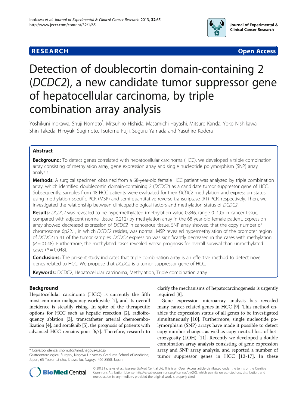 Detection of Doublecortin Domain-Containing 2 (DCDC2), A