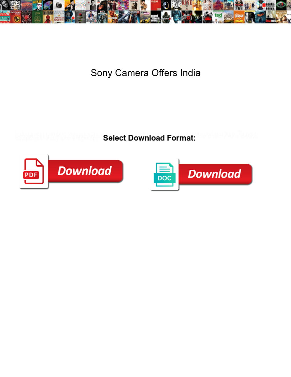 Sony Camera Offers India