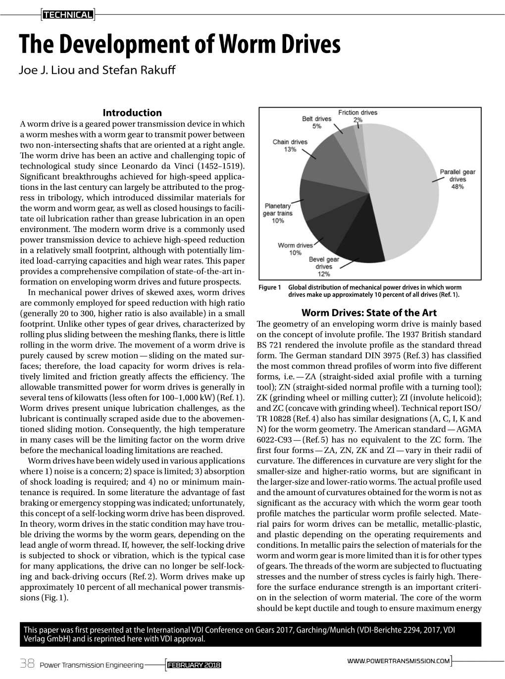 The Development of Worm Drives Joe J