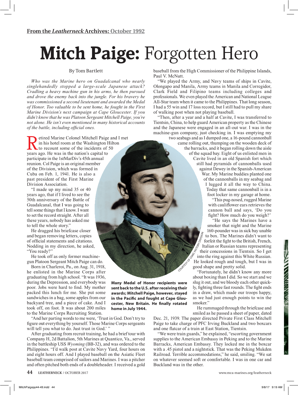 Mitch Paige: Forgotten Hero