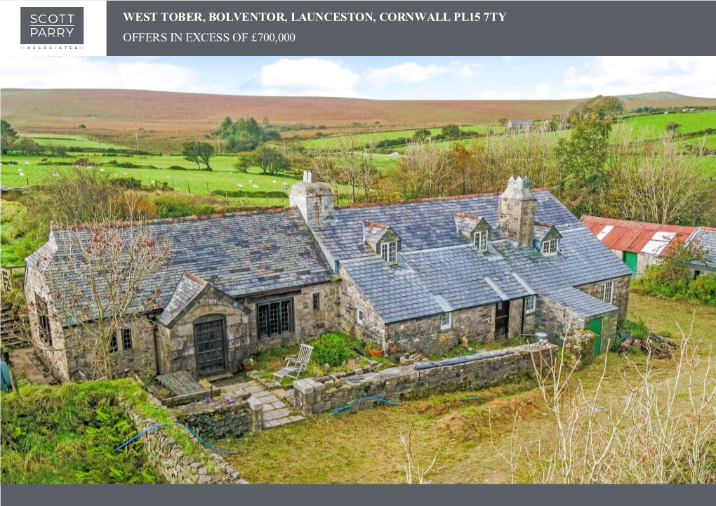 West Tober, Bolventor, Launceston, Cornwall Pl15 7Ty Offers in Excess of £700,000