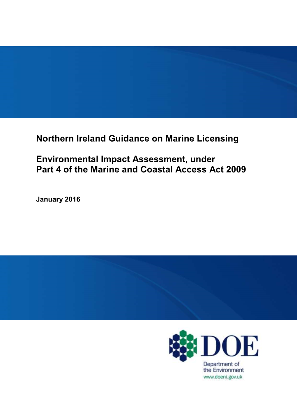 Northern Ireland Guidance Environmental Impact Assessment