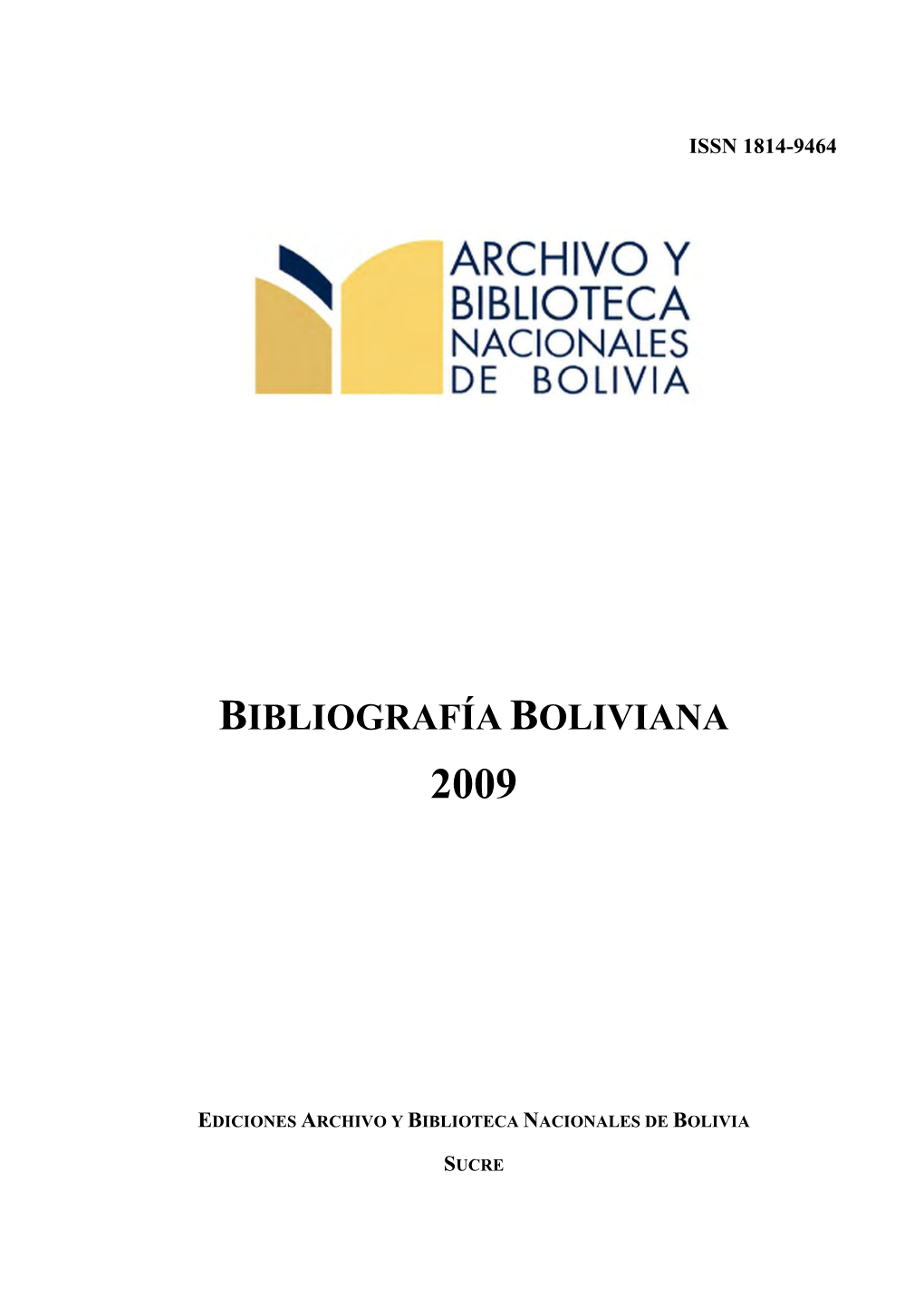 Bibliografía Boliviana 2009