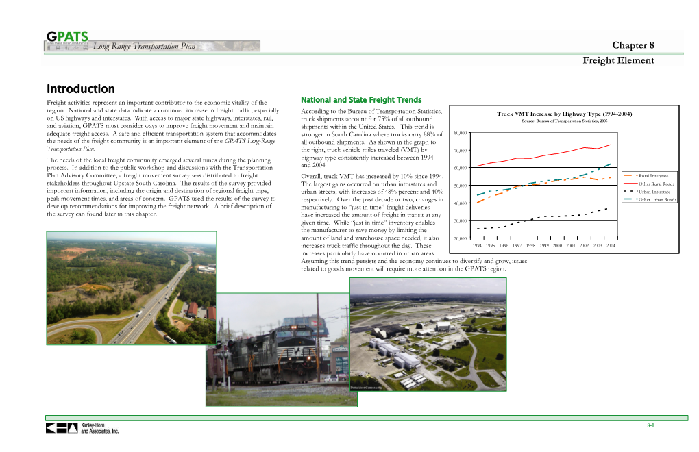 Introduction Freight Activities Represent an Important Contributor to the Economic Vitality of the National and State Freight Trends Region