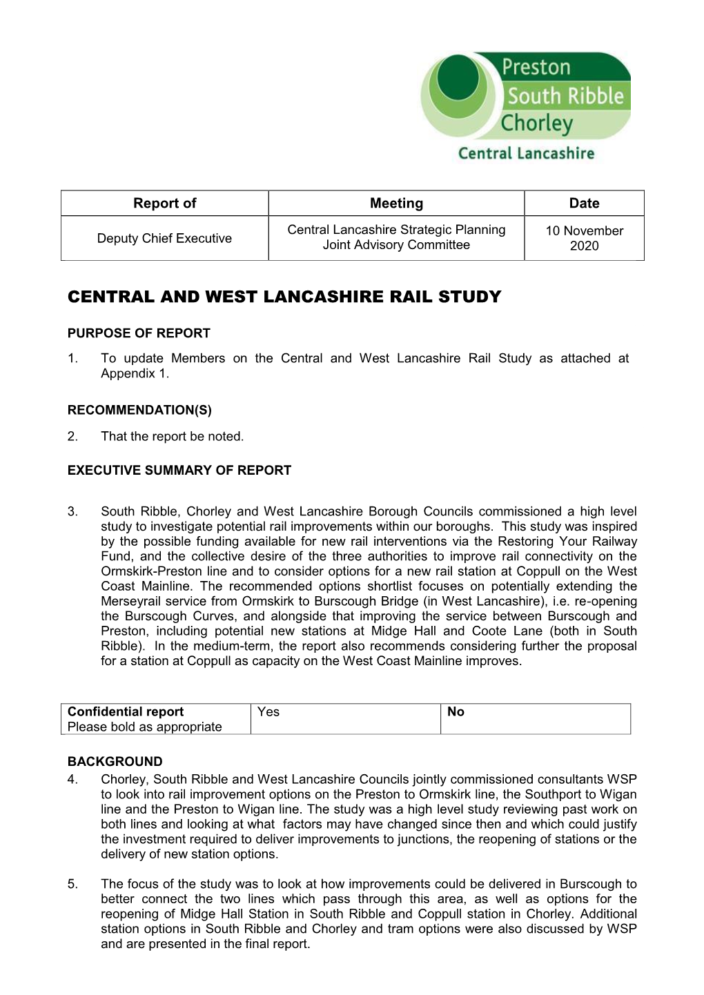 Central and West Lancashire Rail Study PDF 374 KB