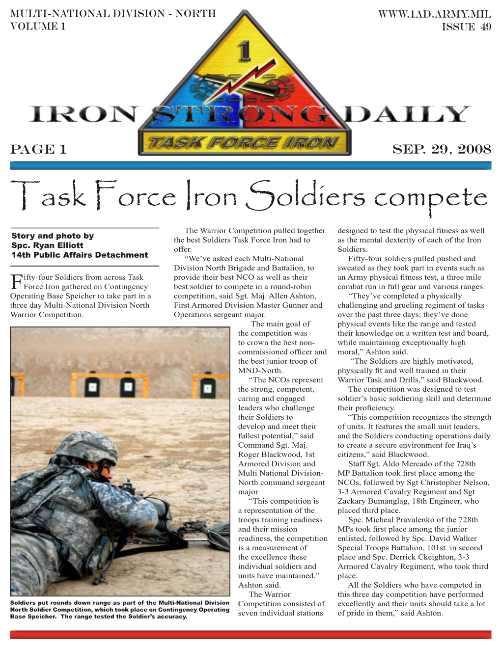 Task Force Iron Soldiers Compete