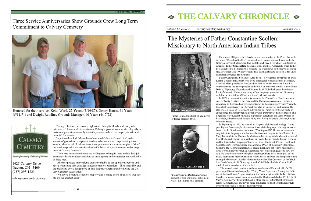 The Mysteries of Father Constantine Scollen: Missionary to North American Indian Tribes