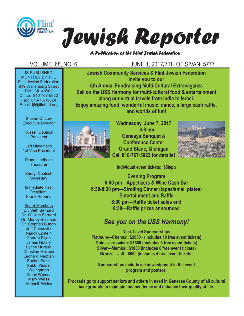 Jewish Reporter a Publication of the Flint Jewish Federation VOLUME