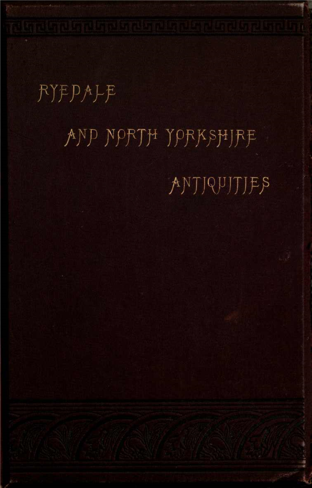 Ryedale and North Yorkshire Antiquities.Pdf