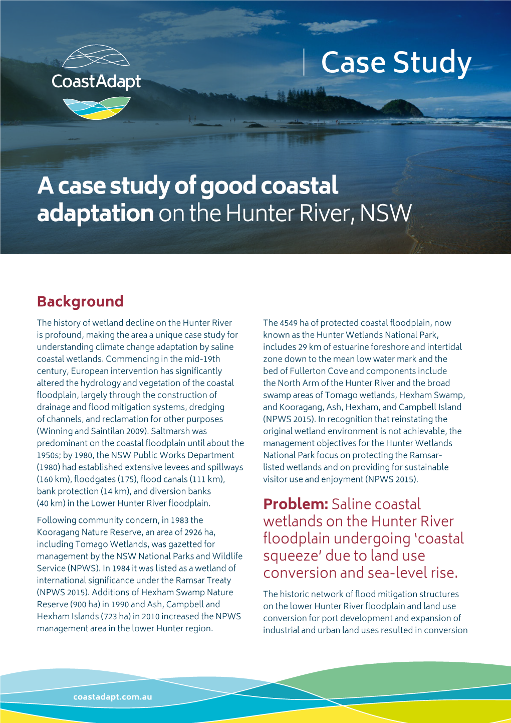 A Case Study of Good Coastal Adaptation on the Hunter River, NSW