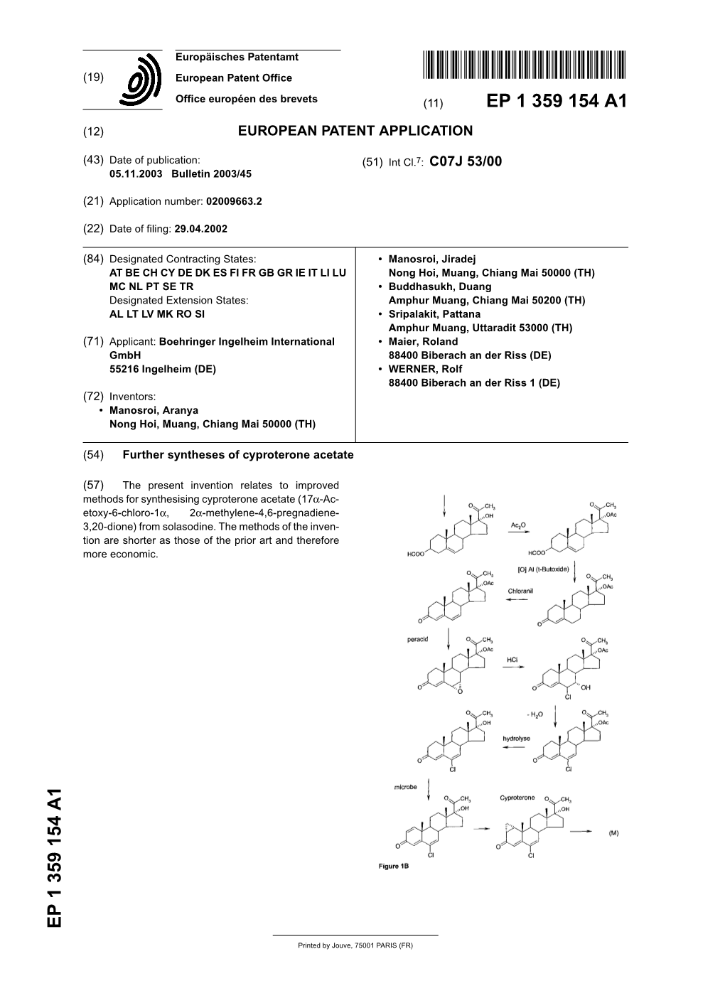 Further Syntheses of Cyproterone Acetate