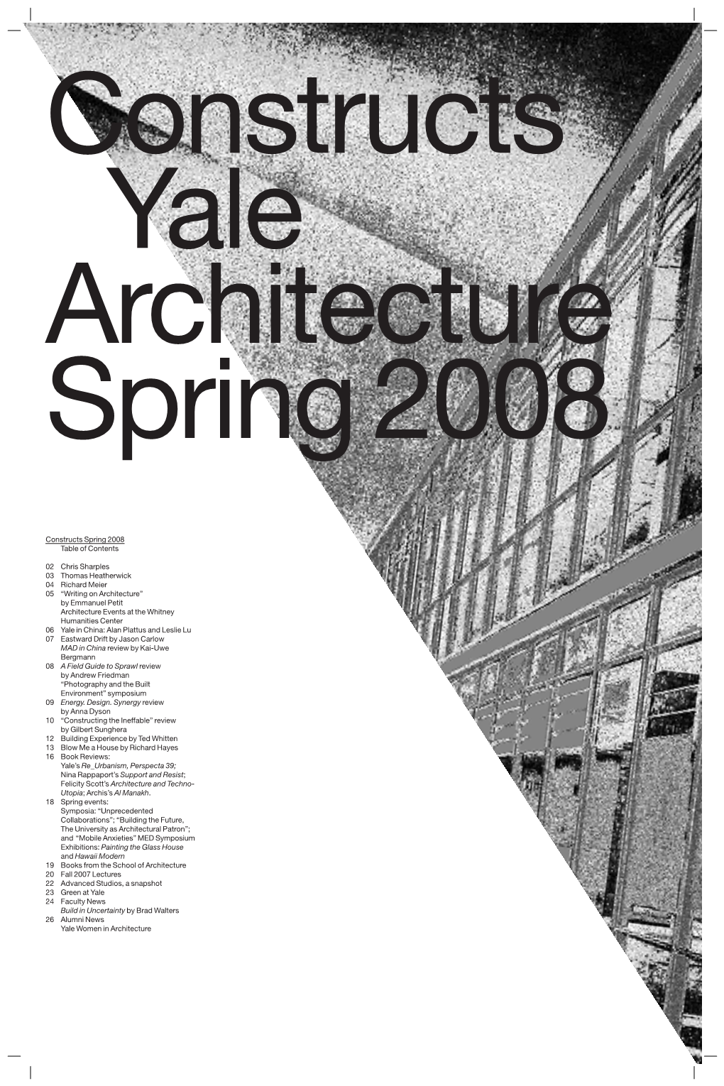 Constructs Yale Architecture Spring 2008
