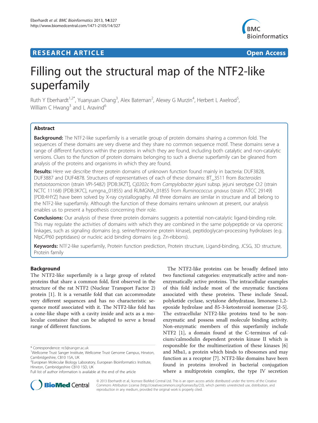 Filling out the Structural Map of the NTF2-Like Superfamily