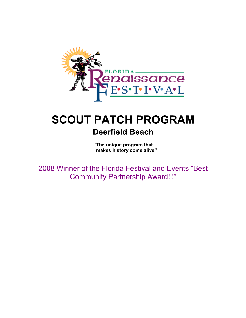 SCOUT PATCH PROGRAM Deerfield Beach