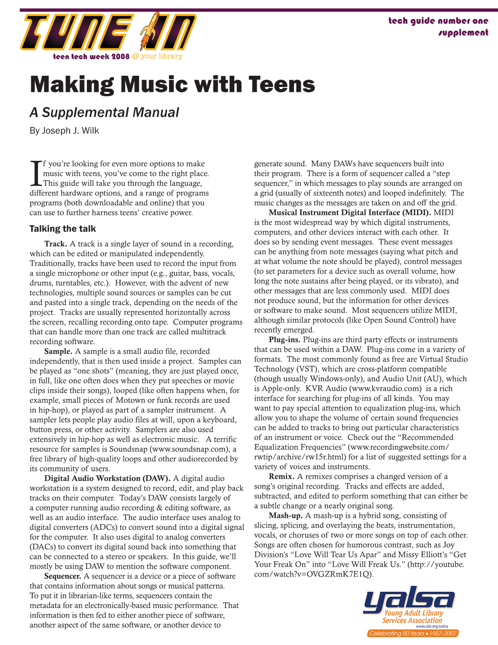 Making Music with Teens a Supplemental Manual by Joseph J