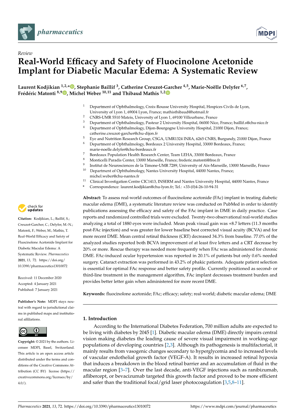 Real-World Efficacy and Safety of Fluocinolone Acetonide