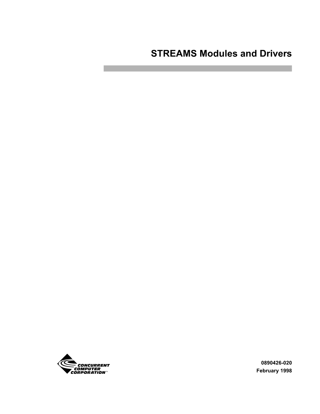 STREAMS Modules and Drivers