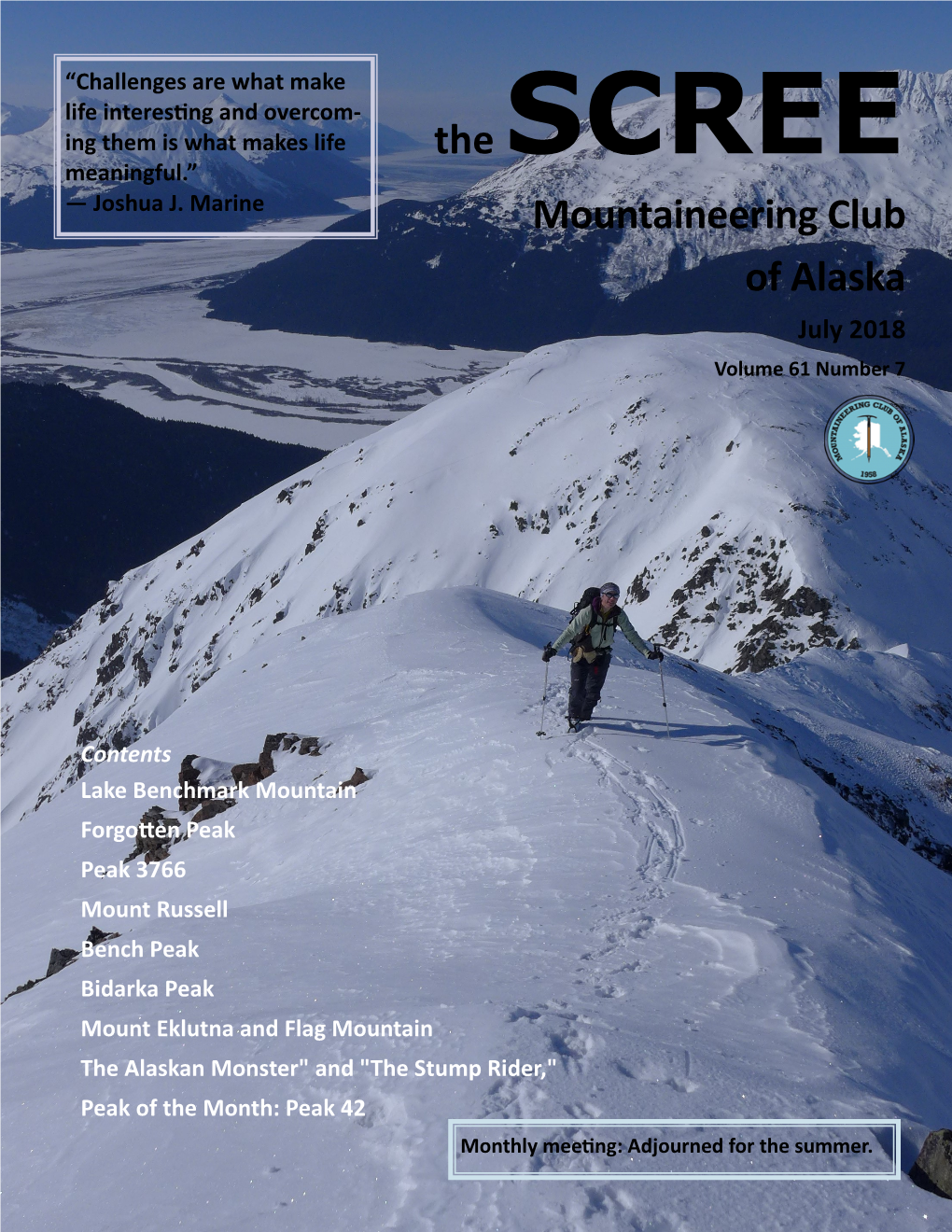The SCREE Mountaineering Club Of
