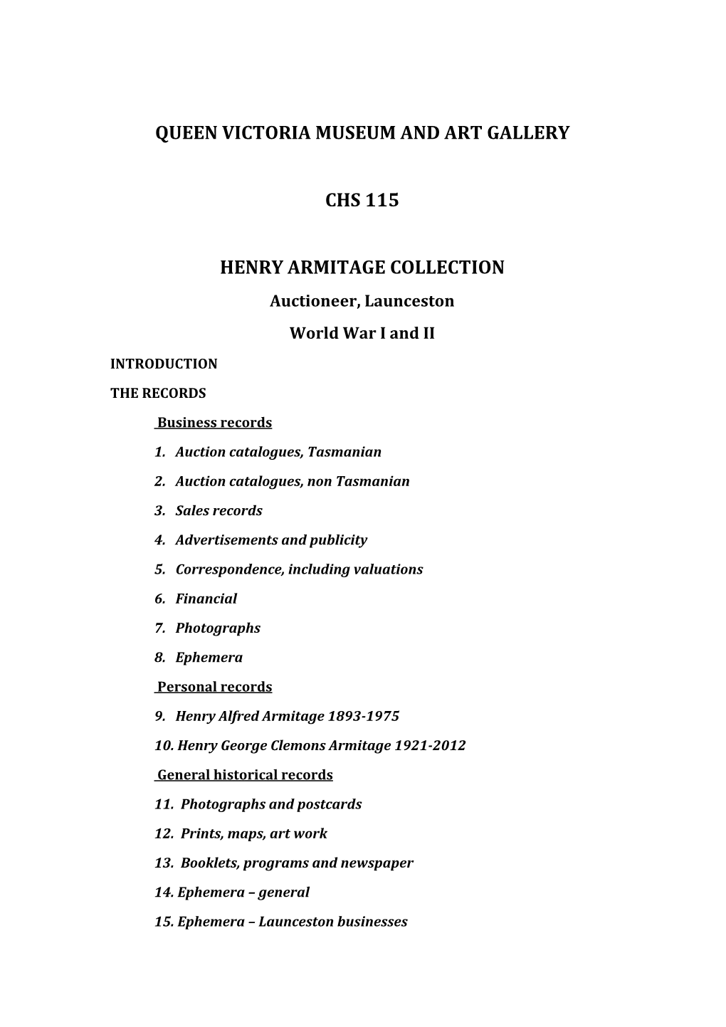 CHS115-Henry-Armitage-Collection