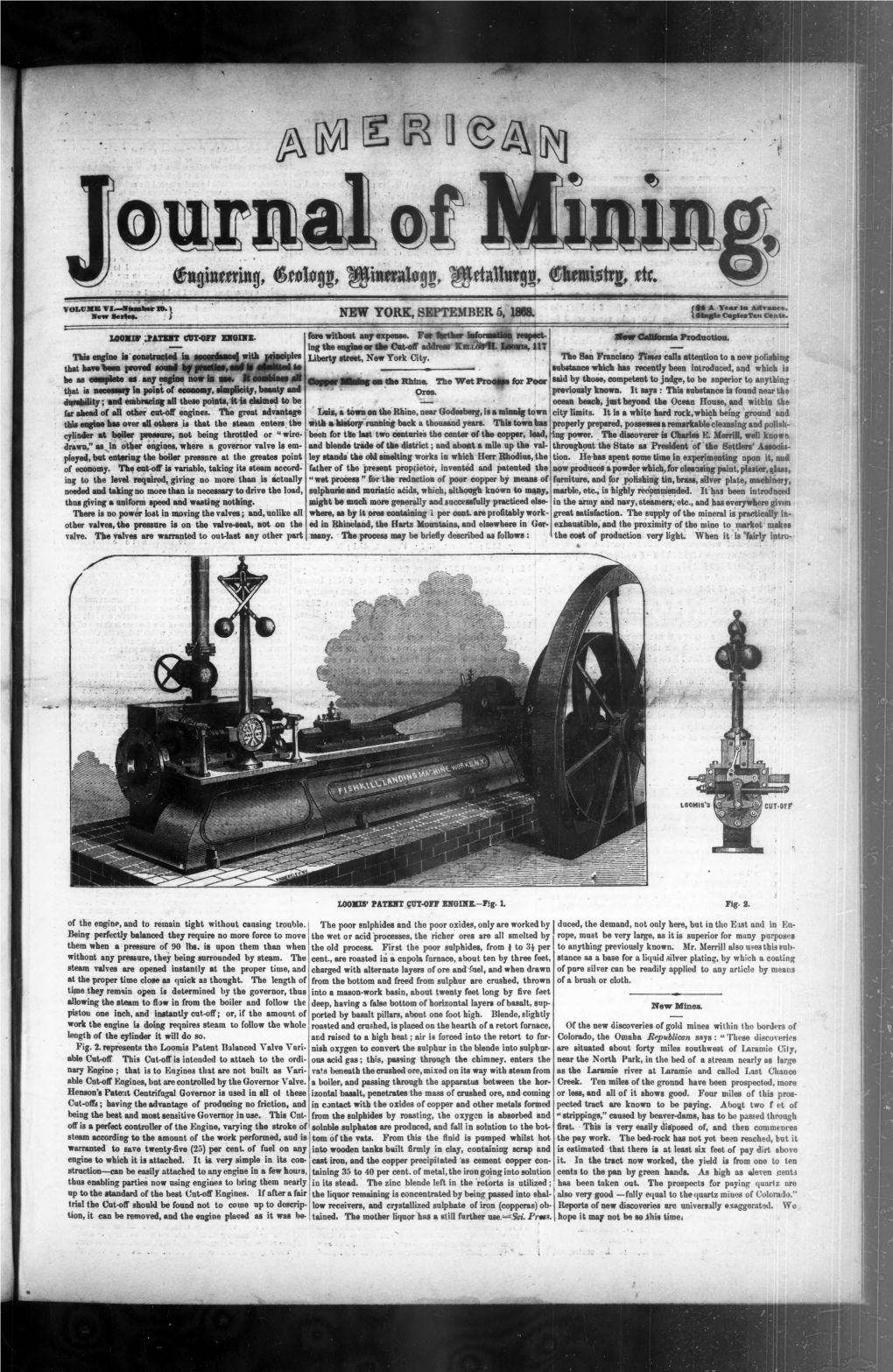 American Journal of Mining 1868-09-05: Vol 6 Iss 10