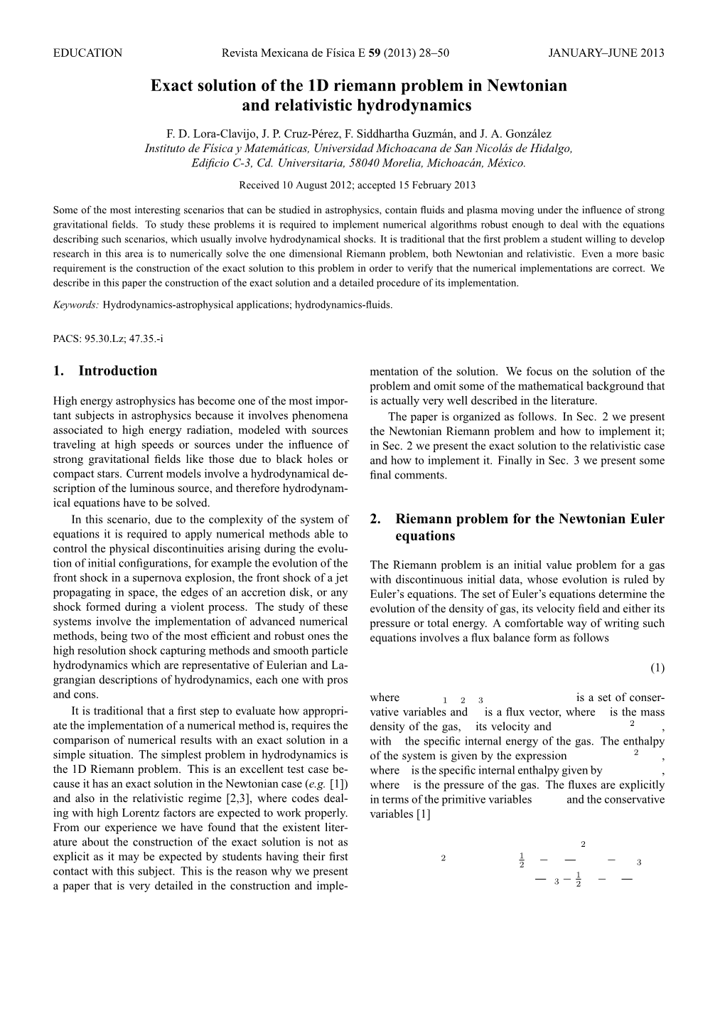 Exact Solution of the 1D Riemann Problem in Newtonian and Relativistic Hydrodynamics