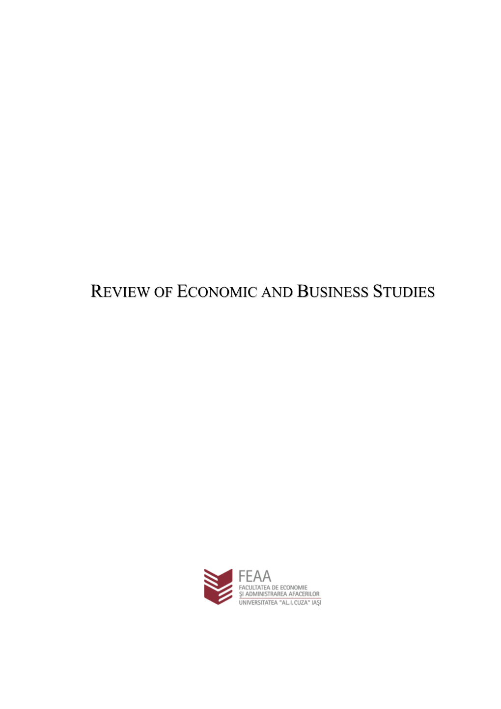 Review of Economic and Business Studies