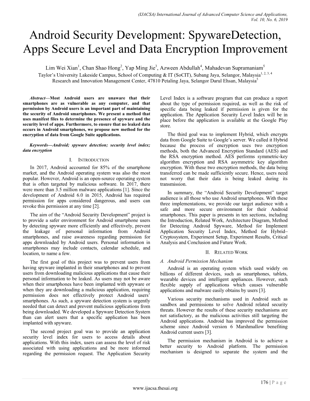 Spywaredetection, Apps Secure Level and Data Encryption Improvement