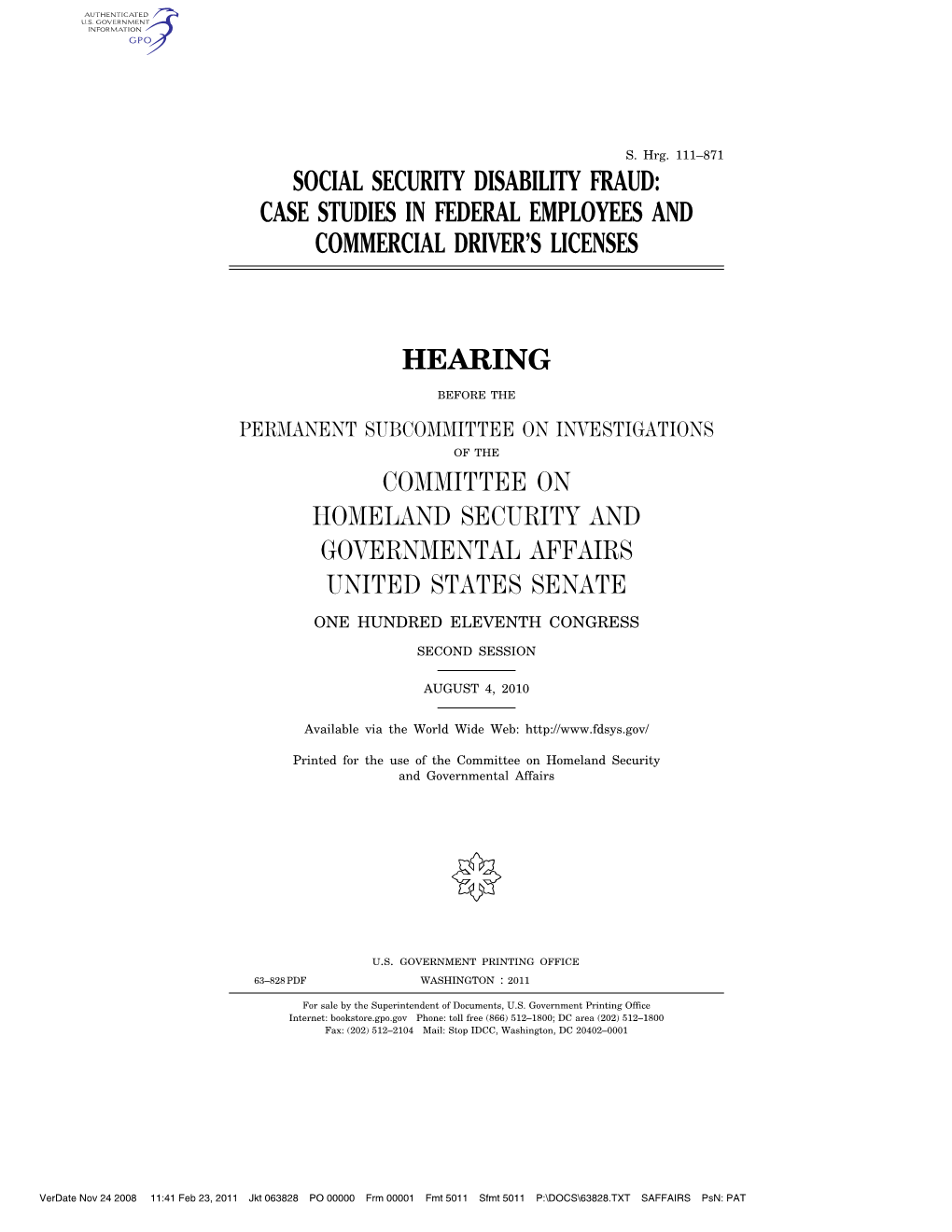 Social Security Disability Fraud: Case Studies in Federal Employees and Commercial Driver’S Licenses