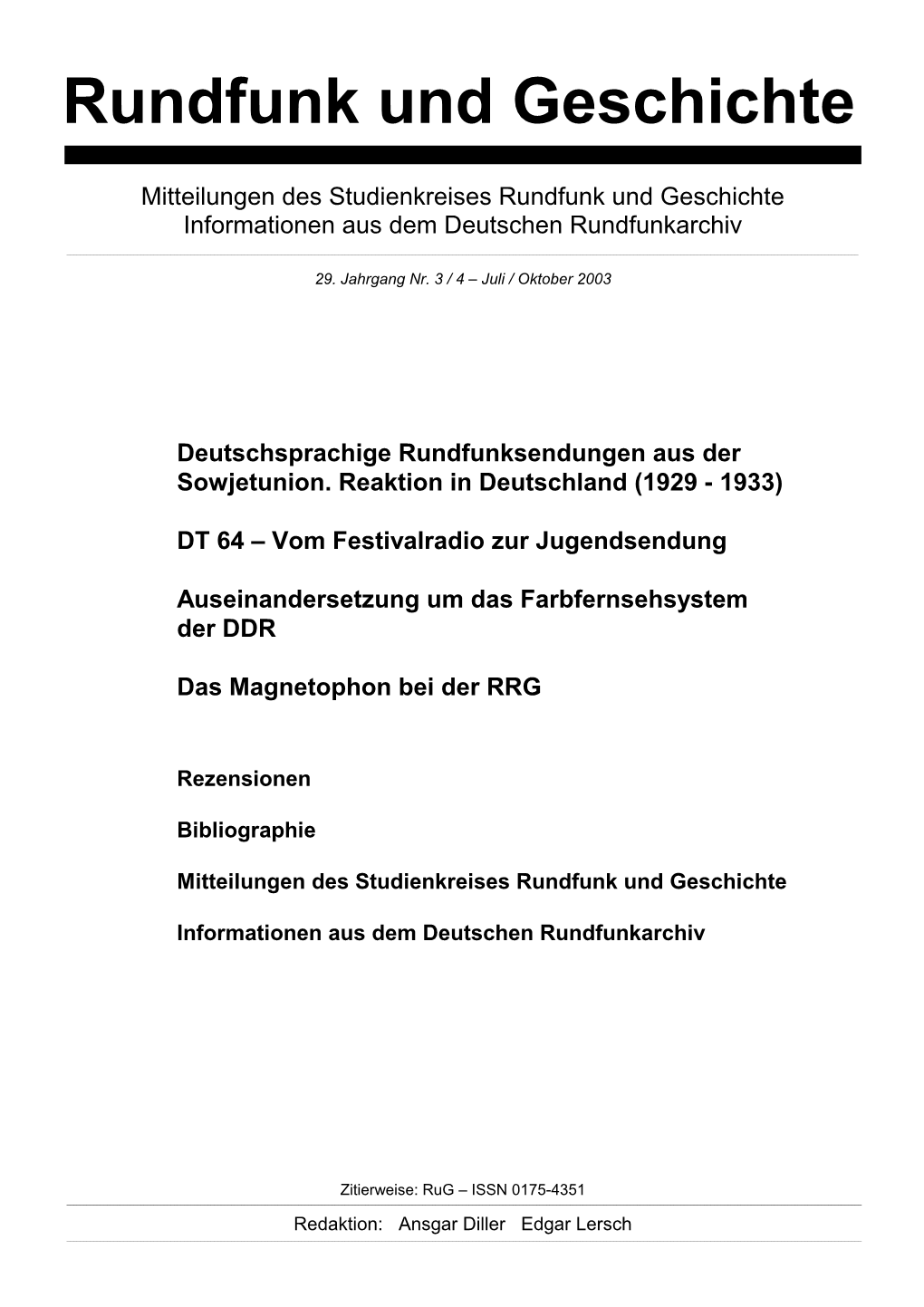 2003, 29. Jahrgang (Pdf)