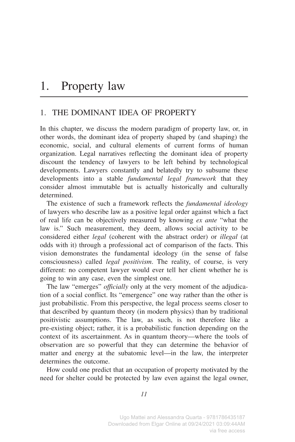 1. Property Law