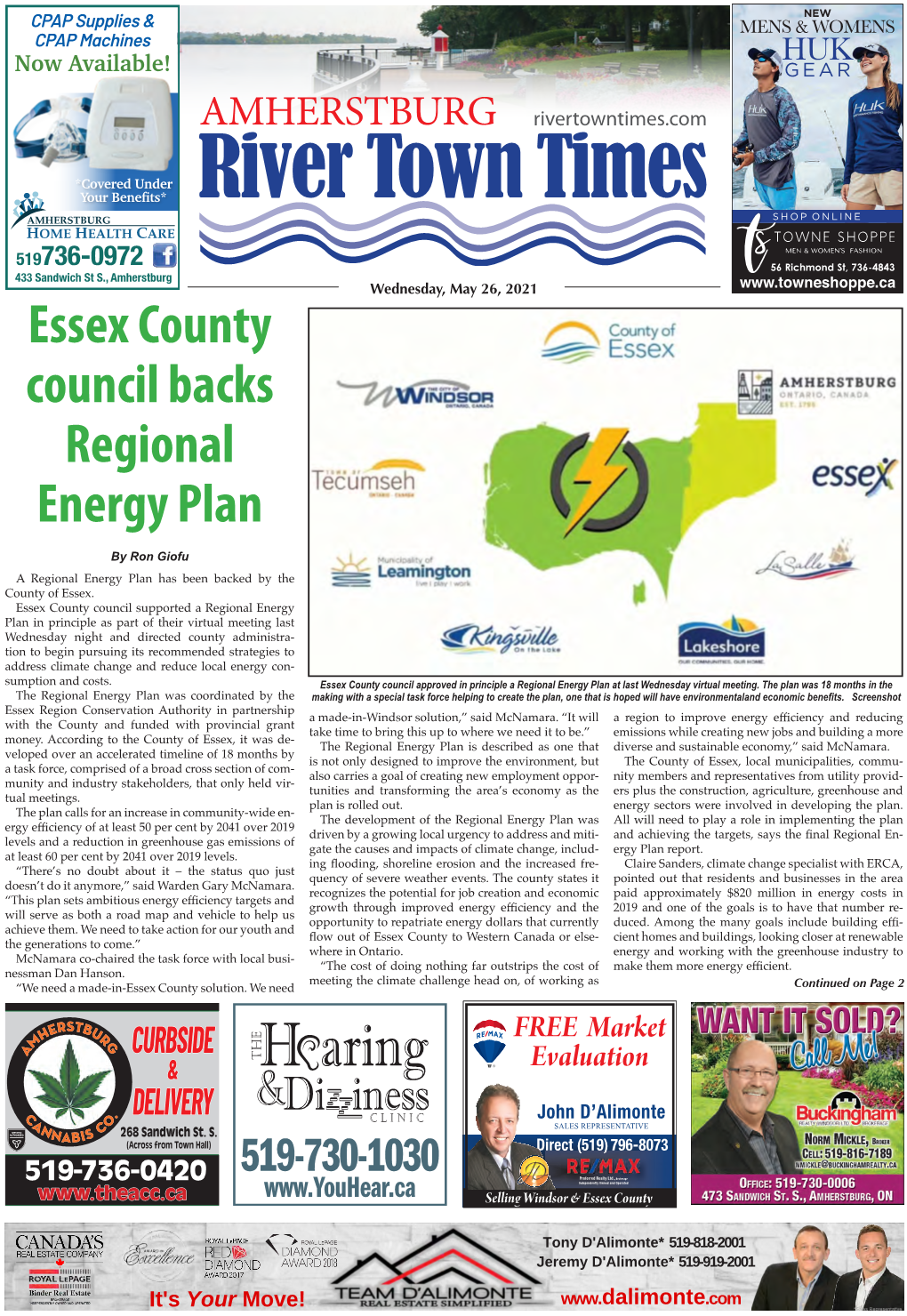 Essex County Council Backs Regional Energy Plan