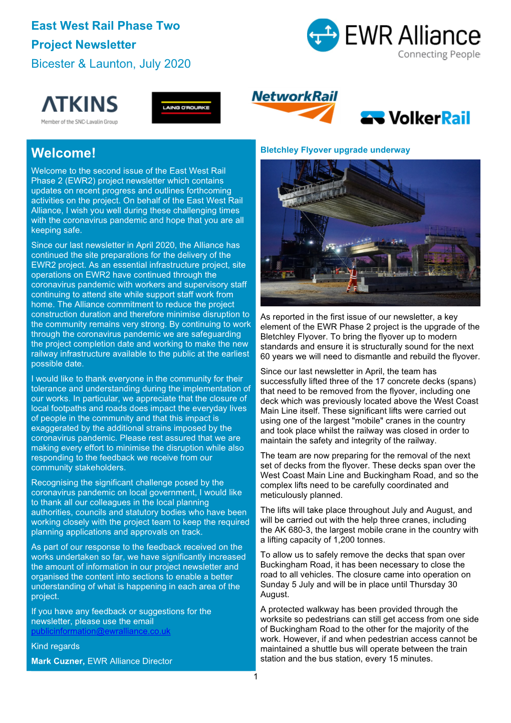 July Newsletter Specifically for the Bicester